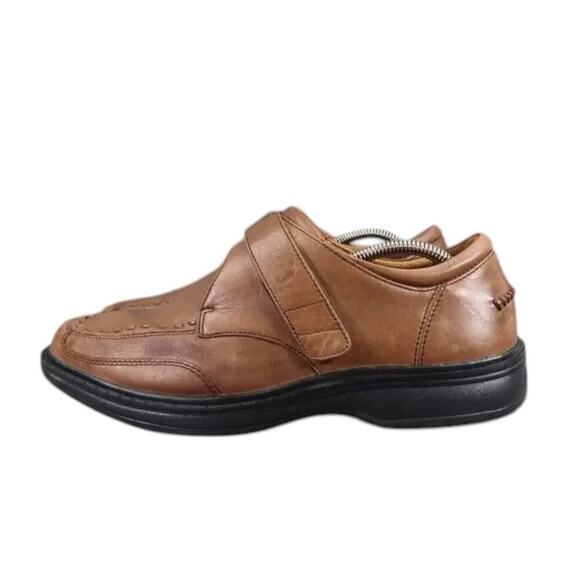 Dr Comfort Shoes Mens 8.5 Dress Leather Frank Diabetic Comfort Adjustable Strap